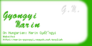 gyongyi marin business card